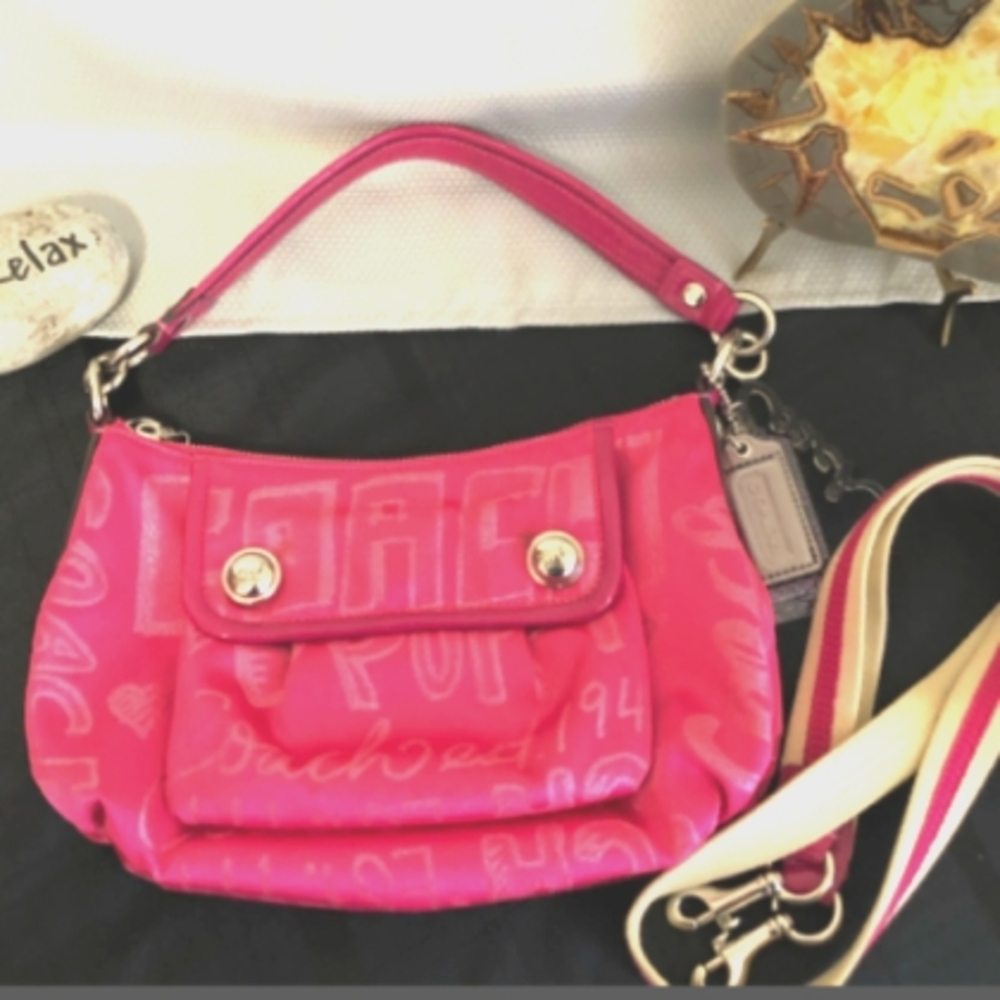 NWOT COACH PINK STORY PATCH